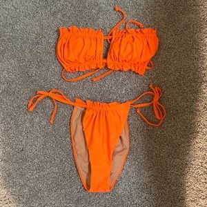Brand New Orange Tie Bikini